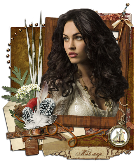 Винтажный эпиграф с девушкой Винтажный эпиграф с девушкой