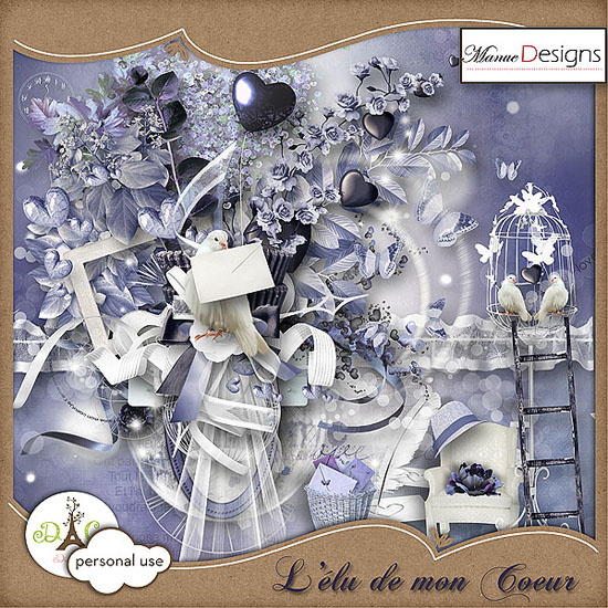 Скрап-набор Лиловая нежность моего сердца